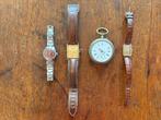 Zwitsers zakhorloge & 3 polshorloges (Seiko Pulsar Remova), Ophalen of Verzenden, Overige materialen, Overige merken