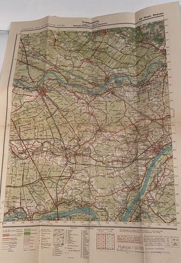 Truppenkarte 1942 van west Rhenen beschikbaar voor biedingen