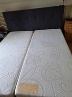 Boxspring incl 2 matrassen, Grijs, 180 cm, Gebruikt, Ophalen