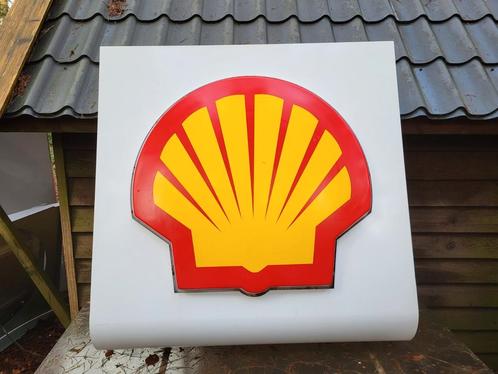 Grote enkelzijdige SHELL reclame lichtbak/lichtreclame., Verzamelen, Merken en Reclamevoorwerpen, Zo goed als nieuw, Lichtbak of (neon) lamp