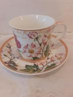 Leonardo Collection - gebloemde porseleinen kop en schotel, Huis en Inrichting, Keuken | Servies, --, Leonardo, Ophalen of Verzenden