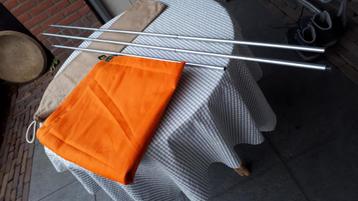 WINDSCHERM VINTAGE ORANJE KATOENEN DOEK 3 X1.35 beschikbaar voor biedingen