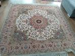 Tabriz-tapijt  vierkant, Huis en Inrichting, Stoffering | Tapijten en Kleden, Zeer stijlvolle en moderne zijdemix, Wit, Vierkant
