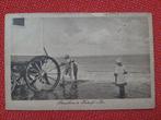 Katwijk aan Zee strandleven kleedwagen streepjes badpak 1920, Ophalen of Verzenden, 1920 tot 1940, Gelopen, Zuid-Holland
