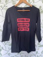 Penn & Ink zwart t-shirt oranje opdruk medium 38, Maat 38/40 (M), Penn & Ink, Zwart, Ophalen of Verzenden