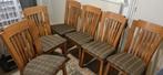 Gratis 6 houten stoelen, Huis en Inrichting, Stoelen, Ophalen, Hout, Gebruikt, Vijf, Zes of meer stoelen
