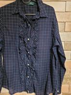 Ralph Lauren damesblouse,blauw geruit., Ophalen of Verzenden, Blauw, Halswijdte 41/42 (L)