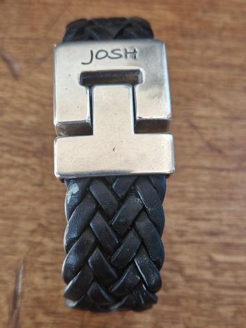 Josh Armband. Gevlochten leder. Zwart. beschikbaar voor biedingen