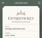 Efteling kaartjes te koop 4 stuks 02/12/2025, Tickets en Kaartjes, Drie personen of meer