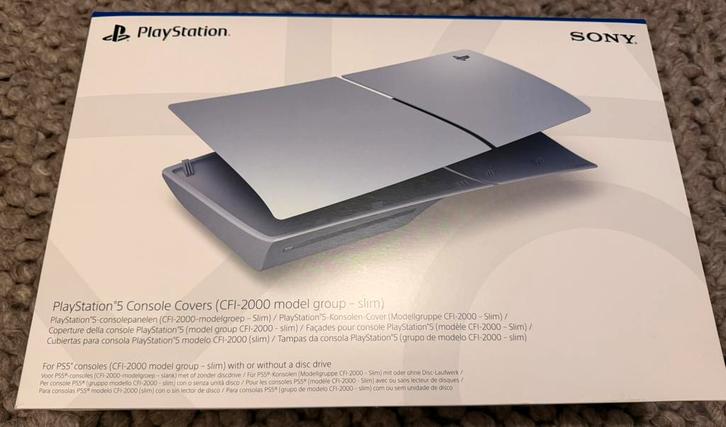PlayStation 5 consolepanelen - Sterling Silver, Spelcomputers en Games, Spelcomputers | Sony PlayStation 5, Zo goed als nieuw