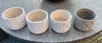 Vier mooie stenen (binnen) plantenpotjes, Ophalen, Steen, Rond, Binnen