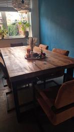 Eetkamertafel mango hout, 200 cm of meer, Zo goed als nieuw, Vijf personen of meer, Rechthoekig