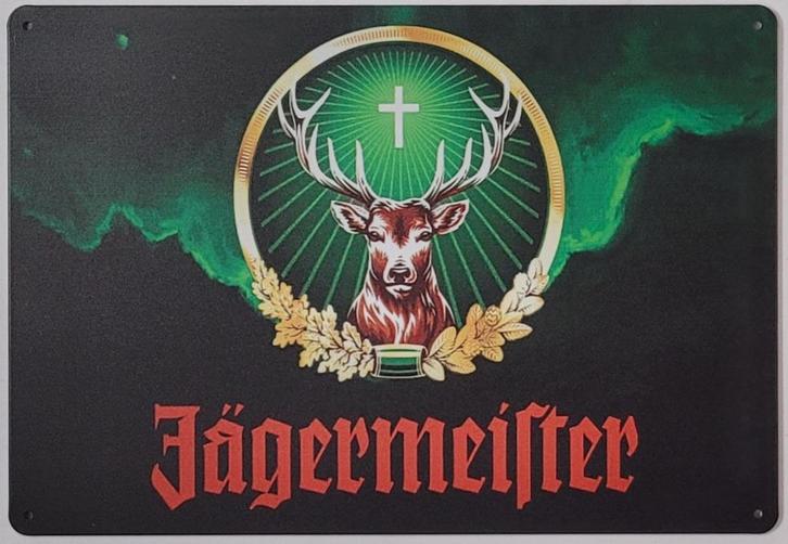 Jagermeister hert logo reclamebord van metaal wandbord deco, Verzamelen, Merken en Reclamevoorwerpen, Nieuw, Reclamebord, Ophalen of Verzenden