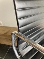 Vitra Eames EA 119 bureaustoel, aluminium, zwart leder, Huis en Inrichting, Bureaustoelen, Vitra, Gebruikt, Zwart, Ophalen of Verzenden