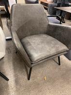 Nieuw! Grijs leren fauteuil, Huis en Inrichting, Stoelen, Ophalen, ., Zo goed als nieuw, .