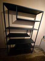 Zwarte metalen vakkenkast, Huis en Inrichting, Ophalen, Gebruikt