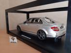 Mercedes C63 AMG (W204) Zilver-Metallic van GT Spirit 1:18, Hobby en Vrije tijd, Modelauto's | 1:18, Overige merken, Auto, Nieuw