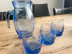 Disney karaf met 3 glazen sapkan/waterkan jaren 80 vintage, Verzamelen, Disney, Ophalen, Zo goed als nieuw, Servies