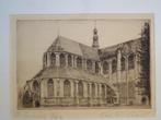 ets St Laurenskerk Alkmaar passe partout signatuur onbekend, Antiek en Kunst, Kunst | Etsen en Gravures, Verzenden