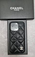 Chanel telefoonhoes phone case zwart goud caviar leer, Sieraden, Tassen en Uiterlijk, Portemonnees, Nieuw, Ophalen of Verzenden