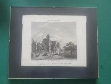 Gravure Jan v d Heyden Une ville de Hollande 1780 beschikbaar voor biedingen