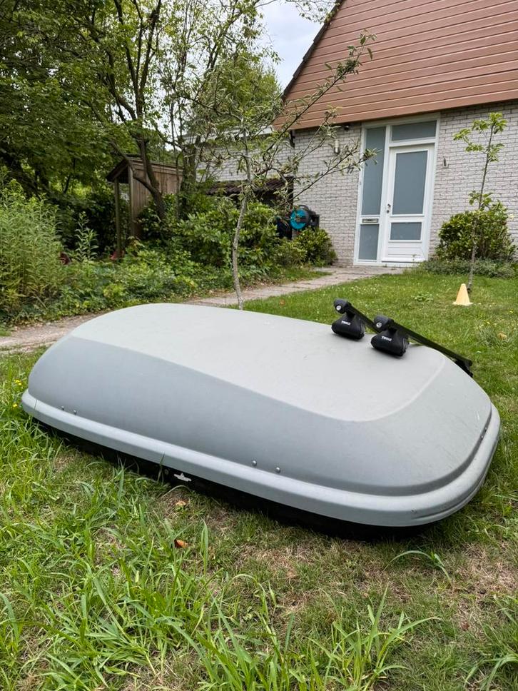 Dakkoffer incl. dakdragerste huur: 30 1/w, 50 2/w, 65 3/w, Auto diversen, Dakkoffers, Ophalen of Verzenden