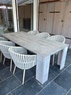 Steigerhouten tuintafel - 98x230cm, Ophalen, Gebruikt, Rechthoekig, Hout