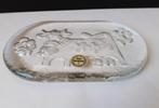 olma de zwitserse koer glazen kaasplaat, boter schotel, Antiek en Kunst, Antiek | Glas en Kristal, Ophalen of Verzenden