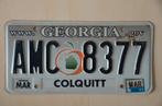 Kentekenplaat Georgia Amerika usa., Verzamelen, Ophalen of Verzenden, Gebruikt, Auto's