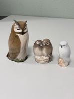 Royal Copenhagen uilen set 2999 834 1741 + B&G owl owls 3x, Verzamelen, Beelden en Beeldjes, Ophalen of Verzenden, Zo goed als nieuw