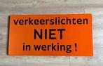 Groot verkeersbord verkeerslichten niet in werking 40x80 cm, Ophalen