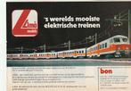 retro reclame 1981 Lima modeltrein met Belgische trein, Verzamelen, Verzenden, Overige typen