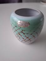 Vintage Groen Vaasje, Aardewerk of Porselein, Ophalen of Verzenden, Zo goed als nieuw, Minder dan 50 cm