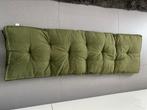 Kussen bankje teak - groen - 35x120 cm, Ophalen of Verzenden, Zo goed als nieuw