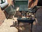 gietijzeren tuinset, z.g.st, leeftijd onbekend,gerestaureerd, Tuin en Terras, Tuinsets en Loungesets, Ophalen, Gebruikt, Bank