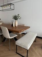Mango hout eettafel 220x100cm, Huis en Inrichting, Tafels | Eettafels, Ophalen, Gebruikt, 100 tot 150 cm, 200 cm of meer