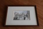 Litho van B. Brobbel - Vischmarkt Gouda, Antiek en Kunst, Kunst | Litho's en Zeefdrukken, Ophalen of Verzenden