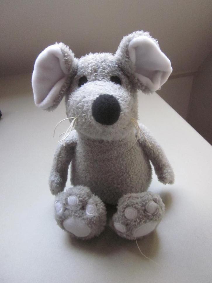 Rijkswaterstaat lichtgrijs superzachte pluche muis knuffel, Kinderen en Baby's, Speelgoed | Knuffels en Pluche, Nieuw, Overige typen