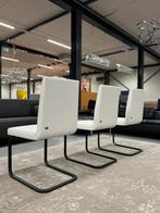 3 Nieuw Rolf Benz 620 Eetkamerstoelen wit leer Design stoel