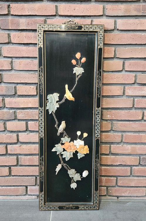Zeer mooi afgewerkte Aziatische kunst 91 x 30,5 cm, Huis en Inrichting, Woonaccessoires | Wanddecoraties, Gebruikt, Ophalen