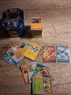 Pokemon kaarten in blik, Ophalen of Verzenden, Zo goed als nieuw, Meerdere kaarten