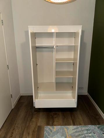 Kidsmill Alaska Hoogglans 2-Deurs Kledingkast Wit