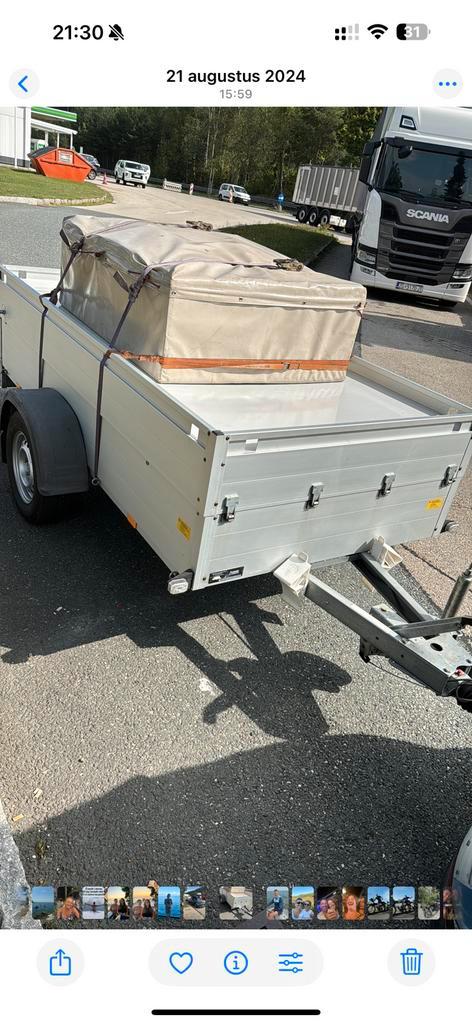 Bagagewagen met complete Karsten tent 3,5x3,5m, Caravans en Kamperen, Tenten, Gebruikt, Ophalen