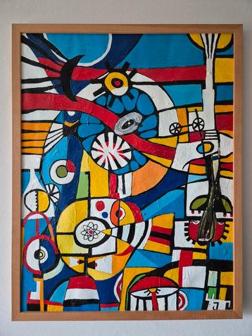 Modern abstract schilderij 68x 53x 2,5 cm beschikbaar voor biedingen