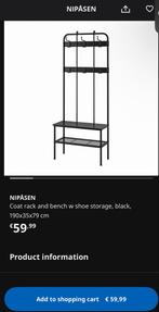 Nieuwe Kapstok met Bank en Schoenenopberger, Huis en Inrichting, Woonaccessoires | Kapstokken, Ophalen, Nieuw, Metaal, Staande kapstok