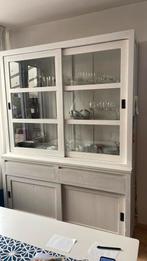 Boerenstijl robuuste buffetkast/vitrinekast. Ophalen., Huis en Inrichting, Kasten | Buffetkasten, Gebruikt, 200 cm of meer, Boerenstijl.