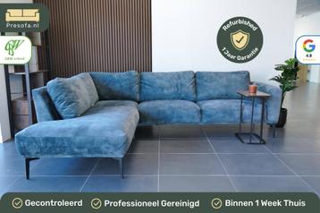 Refurbished Hoekbank Petrol Blue Zitmaxx | garantie  beschikbaar voor biedingen