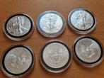 6 x zilver: 1 oz American Silver Eagle 2018. USA Bullion., Ophalen of Verzenden, Zilver