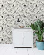Creative Lab Amsterdam Behang - Tropical Tucan Cream, Ophalen of Verzenden, 10 tot 25 m², Wit