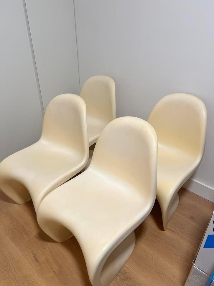 Vitra panton stijl stoelen, Huis en Inrichting, Stoelen, Gebruikt, Overige kleuren, Ophalen